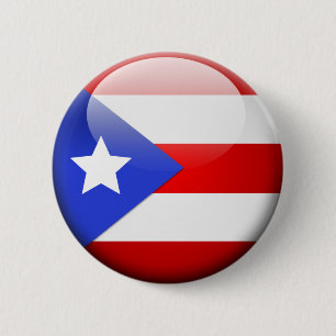 Badge Rond 5 Cm Drapeau de Porto Rico
