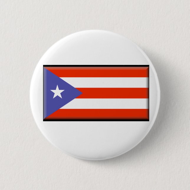 Badge Rond 5 Cm Drapeau de Porto Rico (Devant)