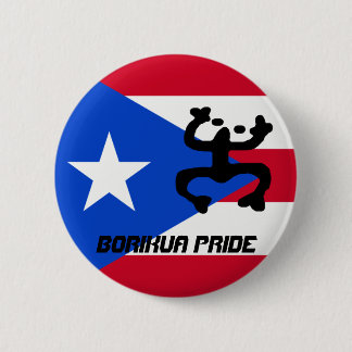 Badge Rond 5 Cm Drapeau de Porto Rico et bouton de Coqui
