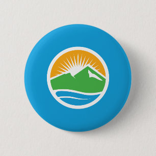 Badge Rond 5 Cm Drapeau de Provo, Utah