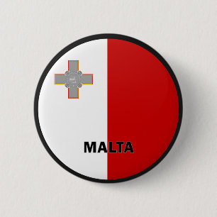 Badge Rond 5 Cm Drapeau de qualité de rondeau de Malte