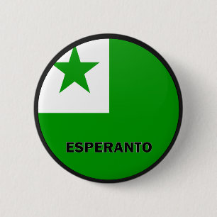 Badge Rond 5 Cm Drapeau de qualité de rondeau d'espéranto