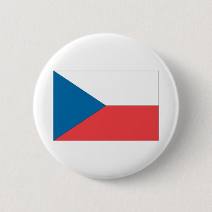 Badge Rond 5 Cm Drapeau de République Tchèque