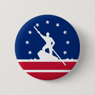 Badge Rond 5 Cm Drapeau de Richmond, Virginia Pinback Button