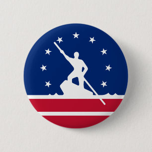 Badge Rond 5 Cm Drapeau de Richmond, Virginia Pinback Button