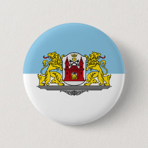 Badge Rond 5 Cm Drapeau de Riga, Lettonie Bouton Pinback