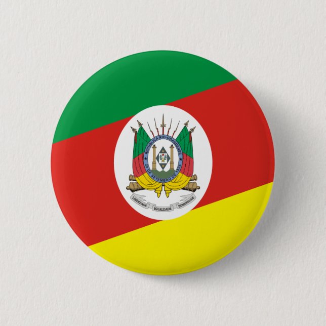 Badge Rond 5 Cm Drapeau de Rio Grande Do Sul (Devant)