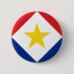 Badge Rond 5 Cm Drapeau de Saba