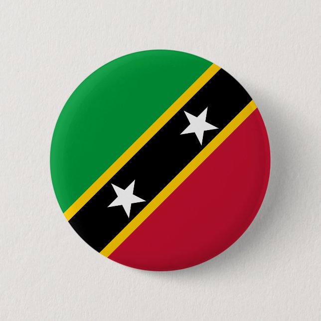 Badge Rond 5 Cm Drapeau de Saint-Christophe-et-Niévès (Devant)
