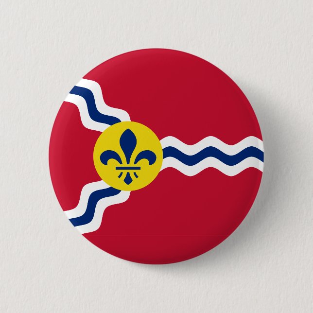 Badge Rond 5 Cm Drapeau de Saint-Louis, Missouri (Devant)