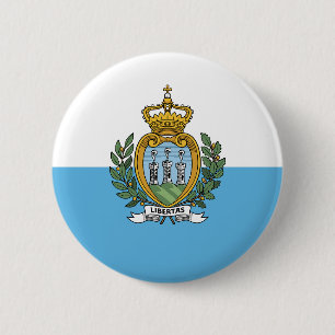 Badge Rond 5 Cm Drapeau de Saint-Marin
