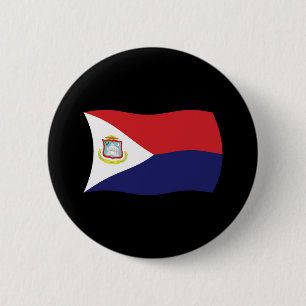 Badge Rond 5 Cm Drapeau de Saint-Martin (partie néerlandaise) Bout