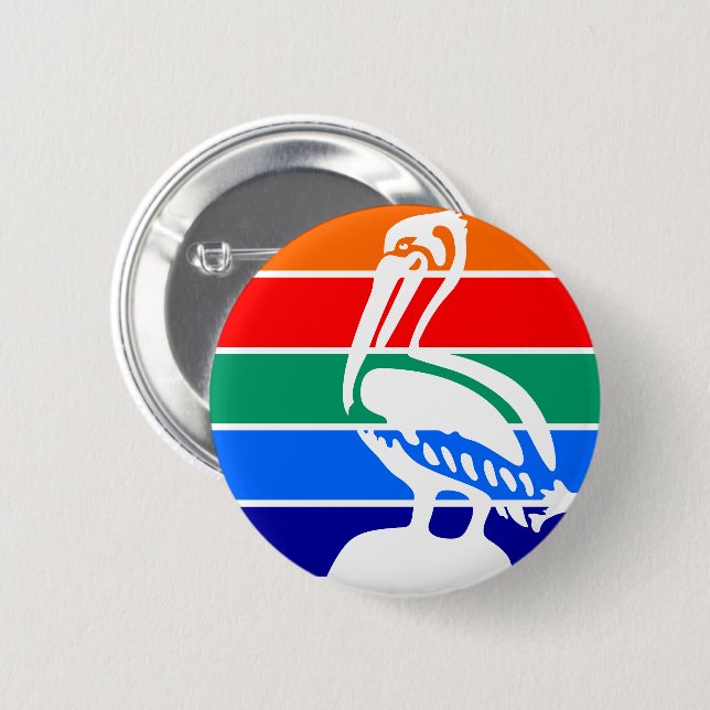 Badge Rond 5 Cm Drapeau de Saint-Pétersbourg, Floride (Devant & derrière)