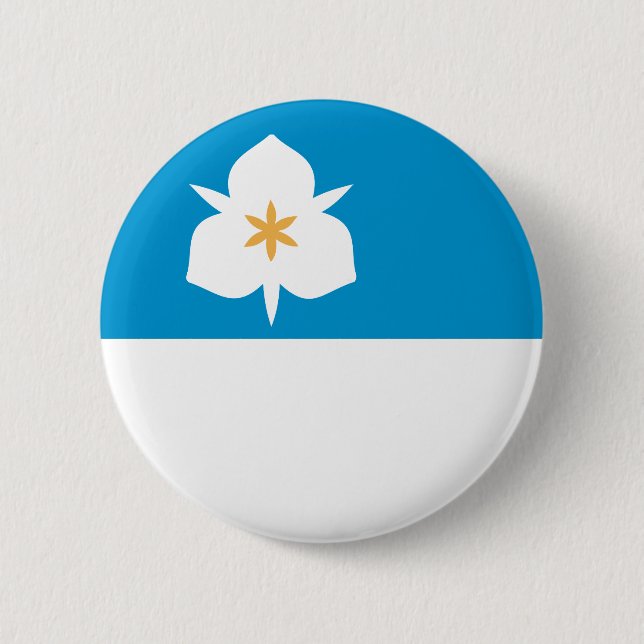 Badge Rond 5 Cm Drapeau de Salt Lake City, Utah (Devant)