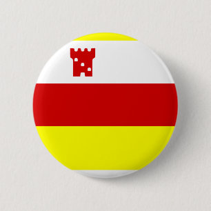 Badge Rond 5 Cm Drapeau de Santa Barbara, Californie Pinback Butto