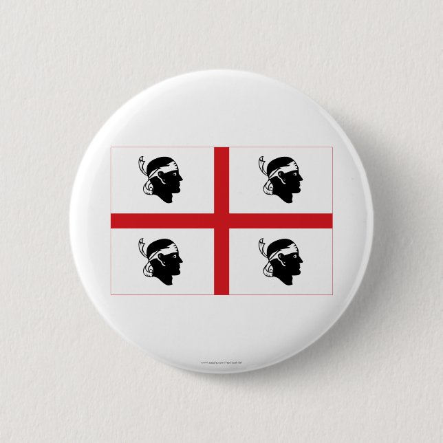 Badge Rond 5 Cm Drapeau de Sardegna (Devant)