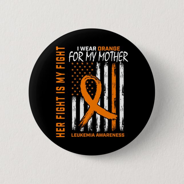 Badge Rond 5 Cm Drapeau de sensibilisation à la leucémie maman mèr (Devant)