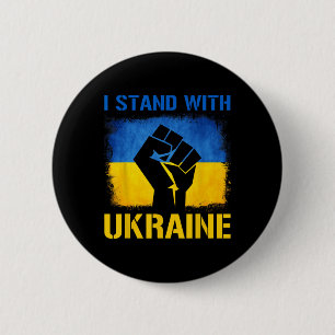Badge Rond 5 Cm Drapeau de soutien à l'Ukraine Je suis avec l'Ukra