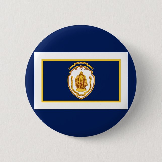 Badge Rond 5 Cm Drapeau de Springfield, Massachusetts (Devant)