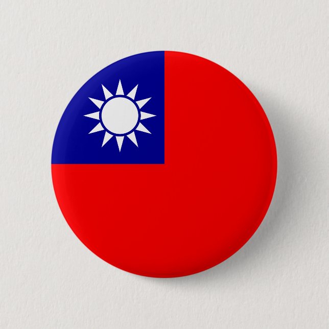 Badge Rond 5 Cm Drapeau de Taïwan (Devant)
