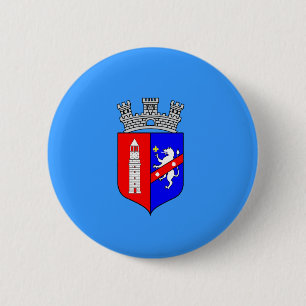 Badge Rond 5 Cm Drapeau de Tirana, Albanie