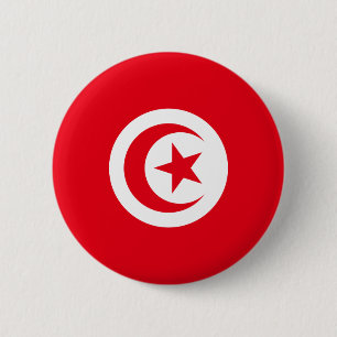 Badge Rond 5 Cm Drapeau de Tunisie