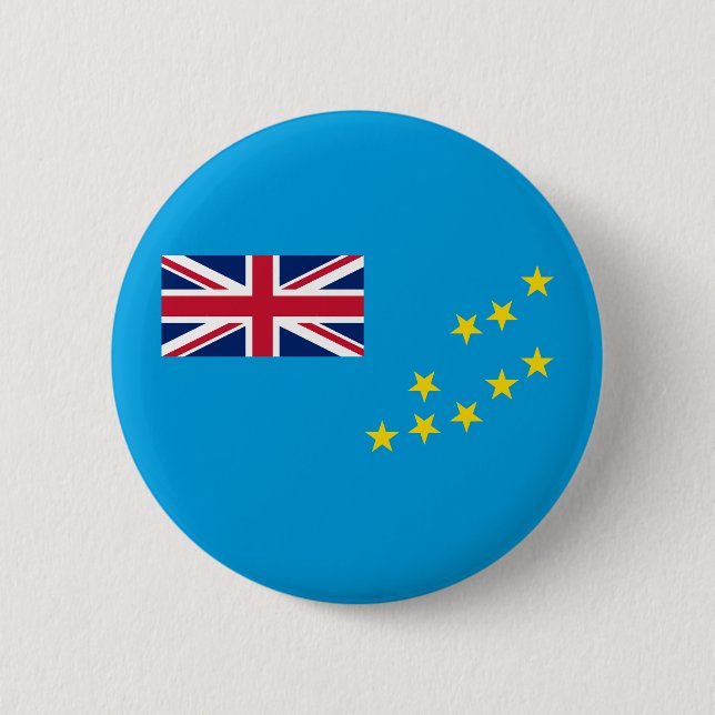 Badge Rond 5 Cm Drapeau de Tuvalu (Devant)