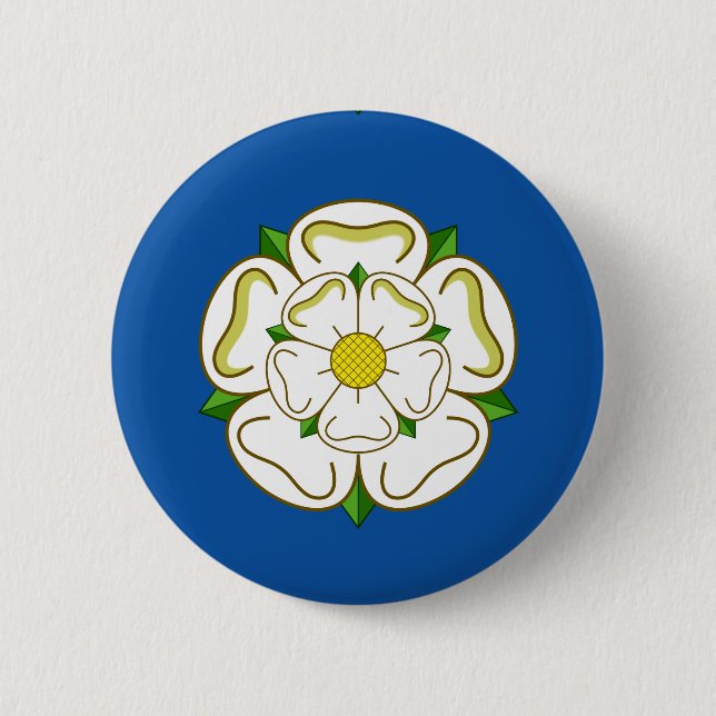 Badge Rond 5 Cm Drapeau de Yorkshire (Devant)