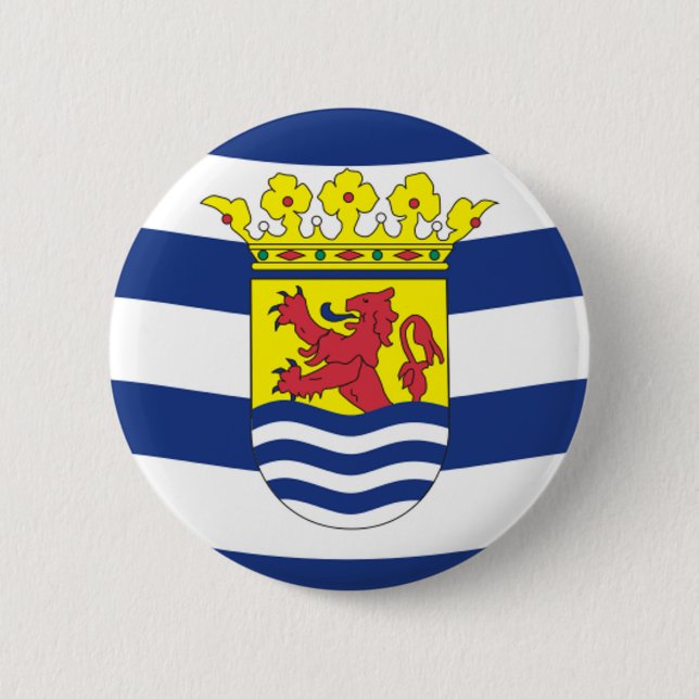 Badge Rond 5 Cm Drapeau de Zélande (Devant)