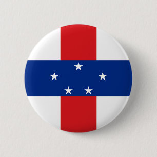 Badge Rond 5 Cm Drapeau des Antilles néerlandaises