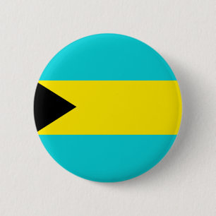 Badge Rond 5 Cm Drapeau des Bahamas