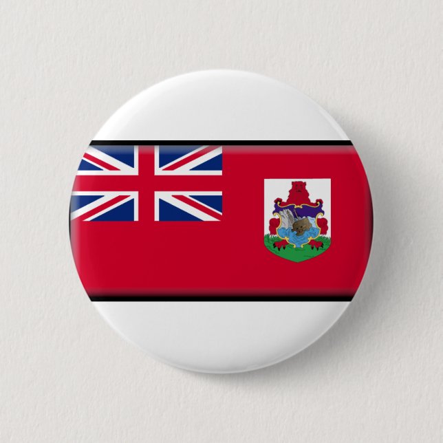 Badge Rond 5 Cm Drapeau des Bermudes (Devant)