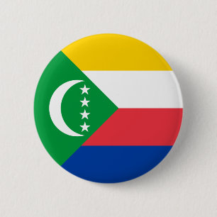Badge Rond 5 Cm Drapeau des Comores