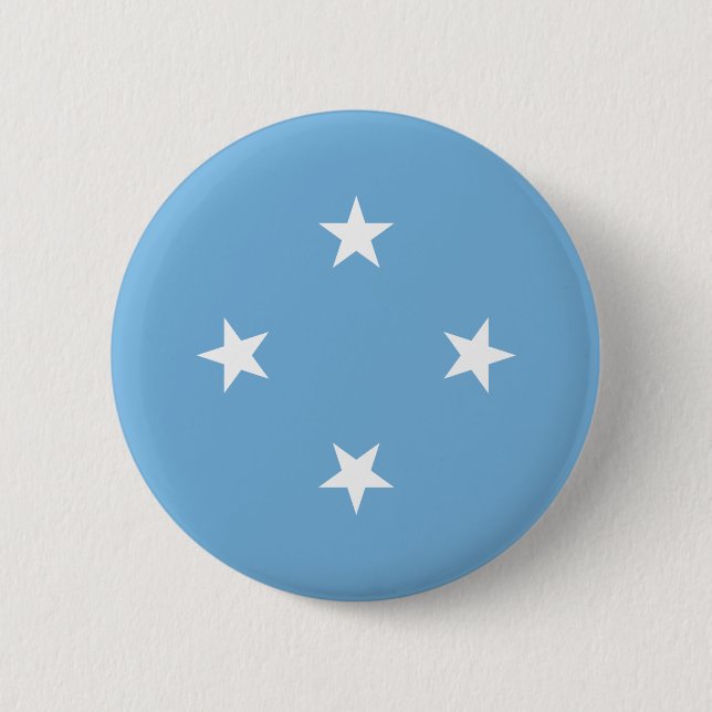 Badge Rond 5 Cm Drapeau des États fédérés de Micronésie (Devant)