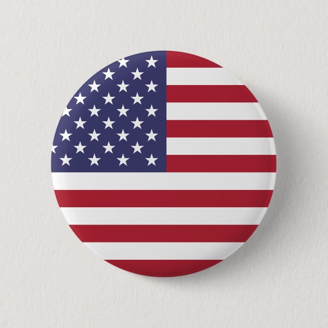 Badge Rond 5 Cm Drapeau des États-Unis (Devant)