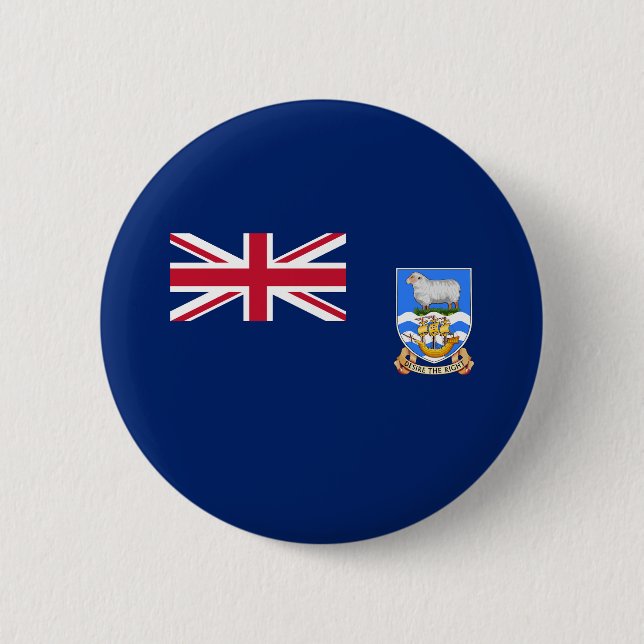 Badge Rond 5 Cm Drapeau des îles Falkland (Devant)