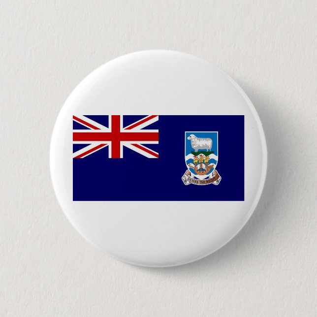 Badge Rond 5 Cm Drapeau des Îles Falkland (Devant)