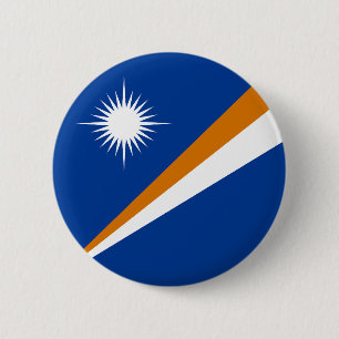 Badge Rond 5 Cm Drapeau des Îles Marshall