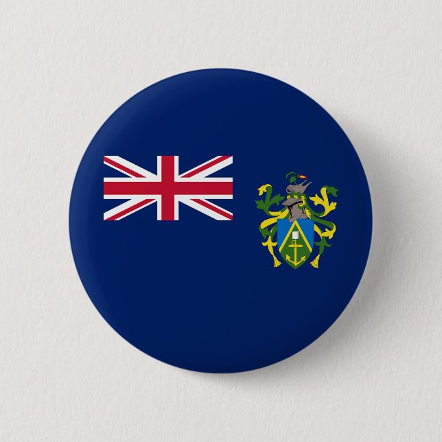 Badge Rond 5 Cm Drapeau des îles Pitcairn (Devant)
