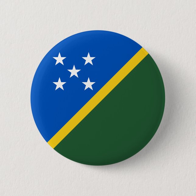 Badge Rond 5 Cm Drapeau des Îles Salomon (Devant)