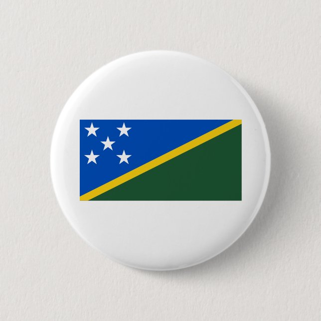 Badge Rond 5 Cm Drapeau des Îles Salomon (Devant)