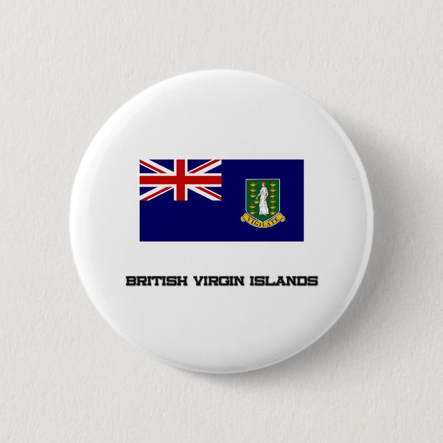 Badge Rond 5 Cm Drapeau des Îles Vierges britanniques (Devant)