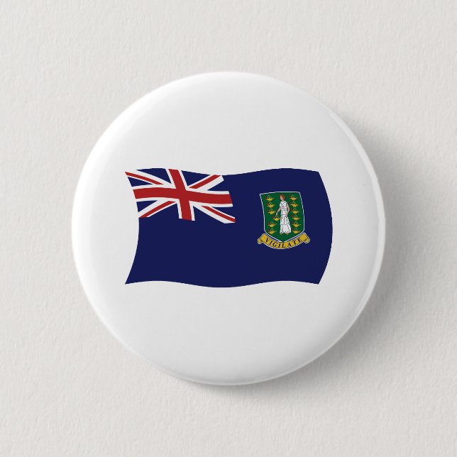 Badge Rond 5 Cm Drapeau des îles Vierges britanniques Bouton (Devant)