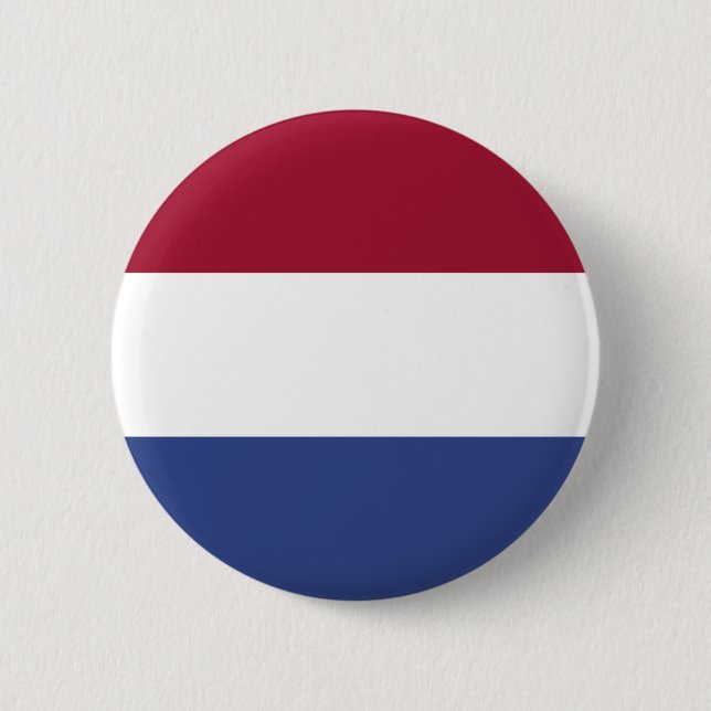 Badge Rond 5 Cm Drapeau des Pays-Bas (Devant)