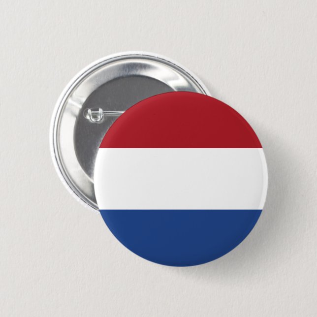 Badge Rond 5 Cm Drapeau des Pays-Bas (Devant & derrière)