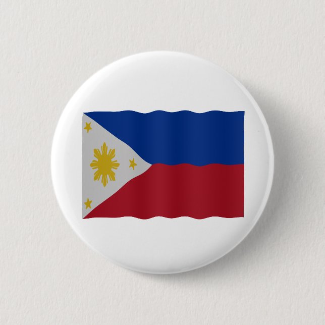Badge Rond 5 Cm drapeau des Philippines (Devant)