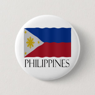 Badge Rond 5 Cm drapeau des Philippines