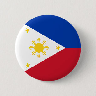 Badge Rond 5 Cm Drapeau des Philippines