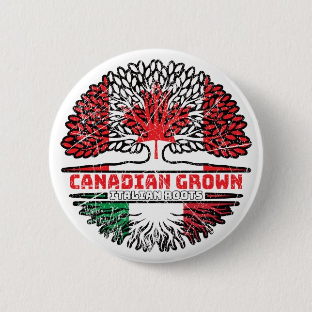 Badge Rond 5 Cm Drapeau des Trots du Canada (Devant)