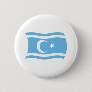 Badge Rond 5 Cm Drapeau des Turkmènes d'Irak Bouton